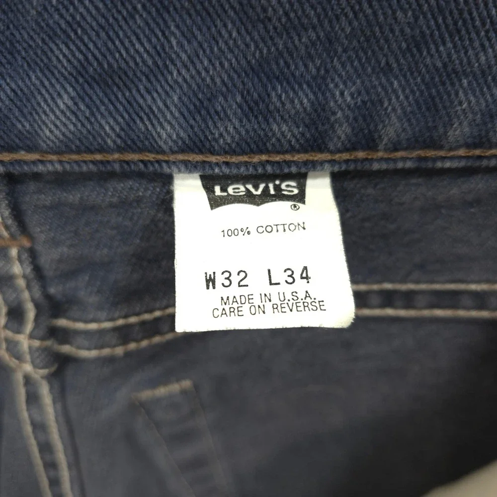 Levi's 550 Relaxed Fit Tapered Leg Blue Jeans Mens 32x34 Vintage USA Made